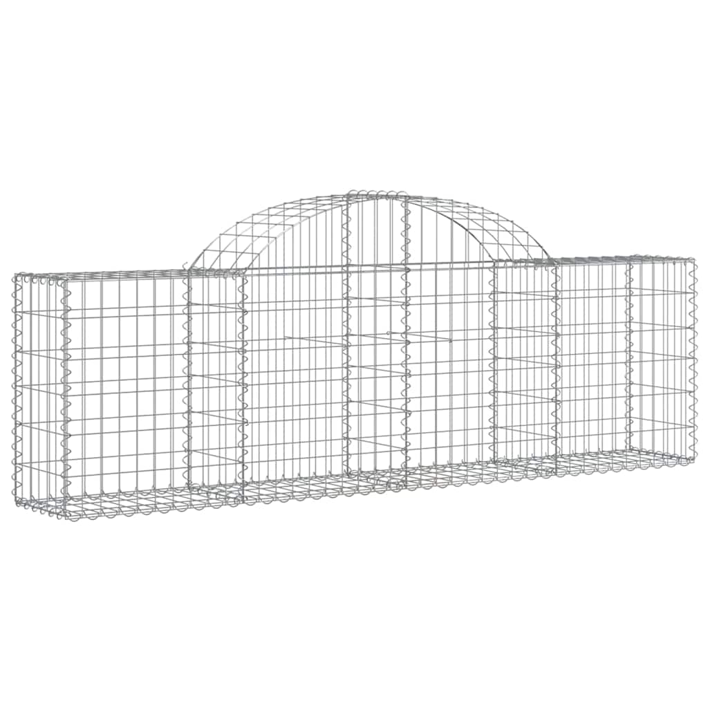 Íves horganyzott vas gabion kosár 200x30x60/80 cm 2