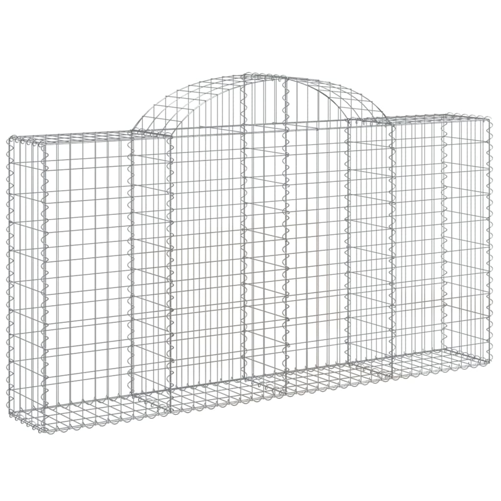 Íves horganyzott vas gabion kosár 200x30x100/120 cm 2