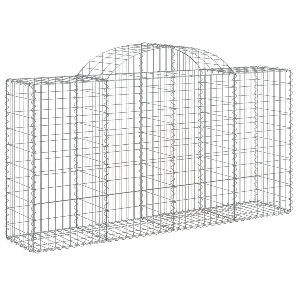 Íves horganyzott vas gabion kosár 200x50x100/120 cm 2