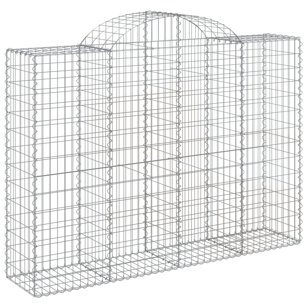 Íves horganyzott vas gabion kosár 200x50x140/160 cm 2