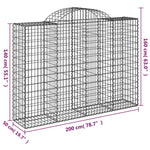 Íves horganyzott vas gabion kosár 200x50x140/160 cm 5