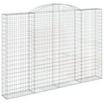 Íves horganyzott vas gabion kosár 300 x 30 x 200/220 cm 2