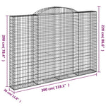 Íves horganyzott vas gabion kosár 300 x 30 x 200/220 cm 5