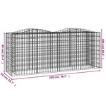 Íves horganyzott vas gabion magaságyás 200x50x100 cm 5