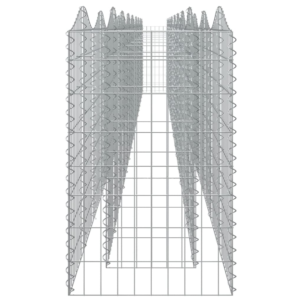 Íves horganyzott vas gabion magaságyás 800 x 50 x 100 cm 4