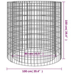 Horganyzott vas gabion tűzrakó Ø 100 cm 5