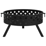 Acél XXL méretű tűztál piszkavassal 58 cm 4