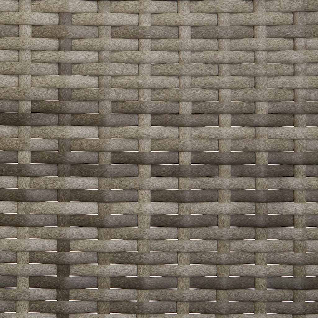 2 személyes szürke polyrattan kerti kanapé párnával 8