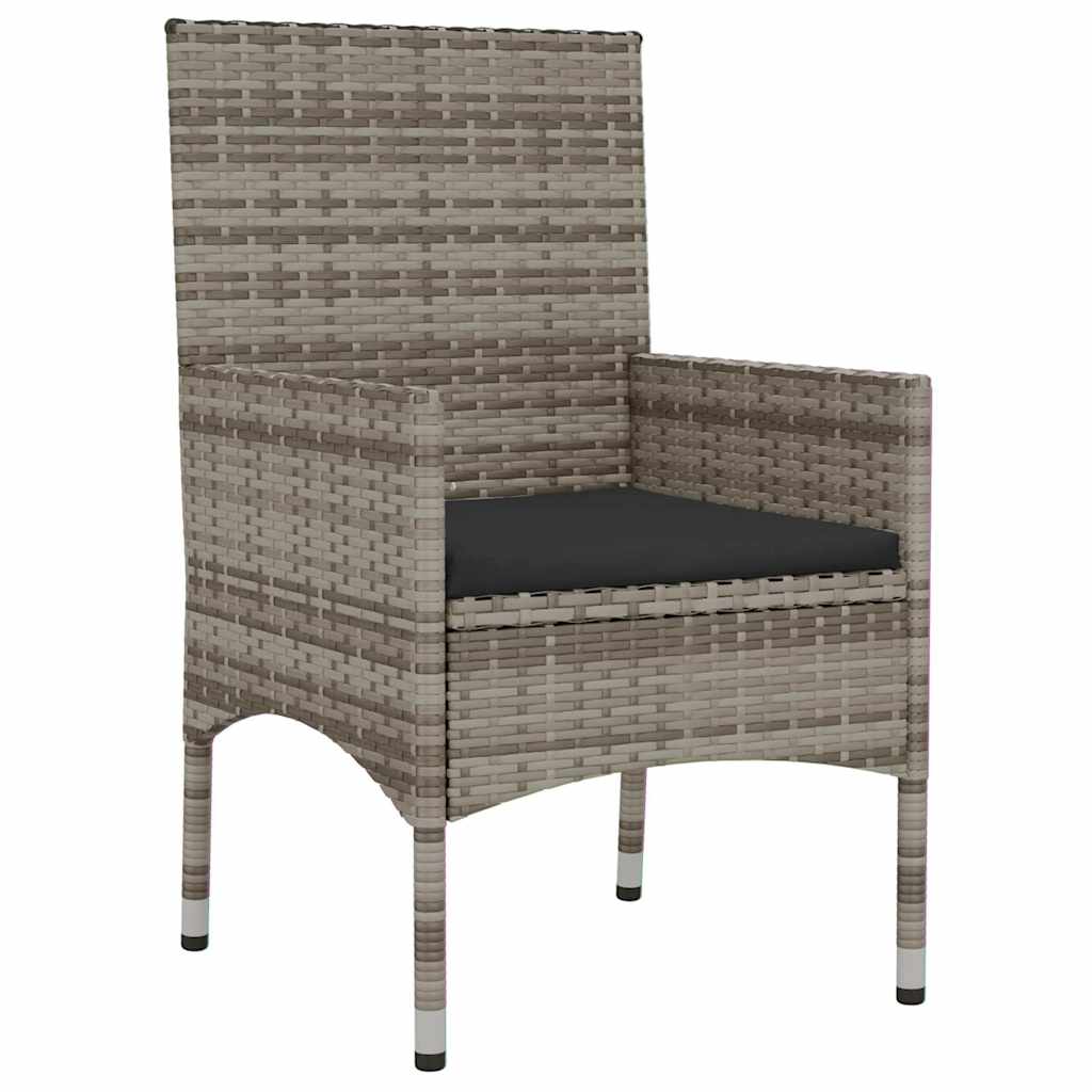 4 részes szürke polyrattan kerti ülőgarnitúra párnákkal 7