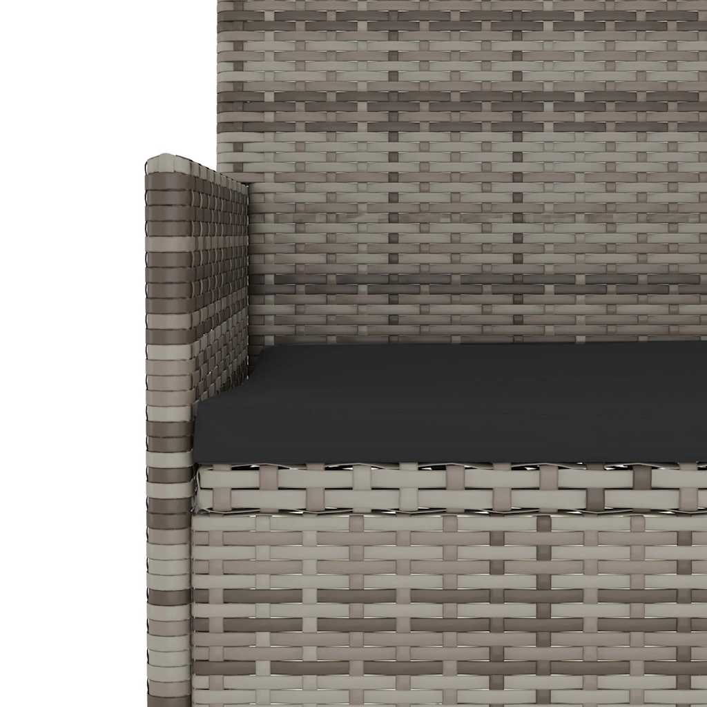 4 részes szürke polyrattan kerti ülőgarnitúra párnákkal 9