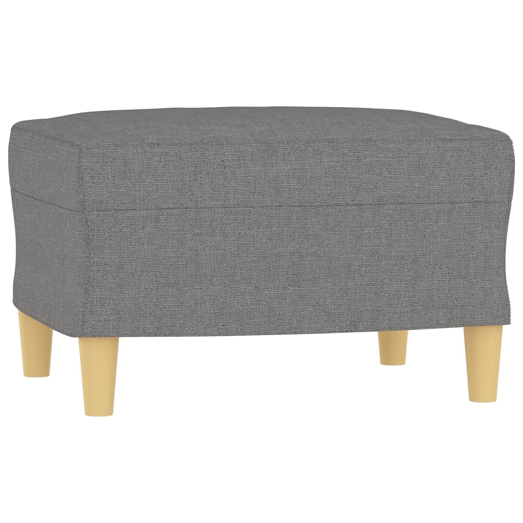 Sötétszürke szövet kanapéfotel lábtartóval 60 cm 5