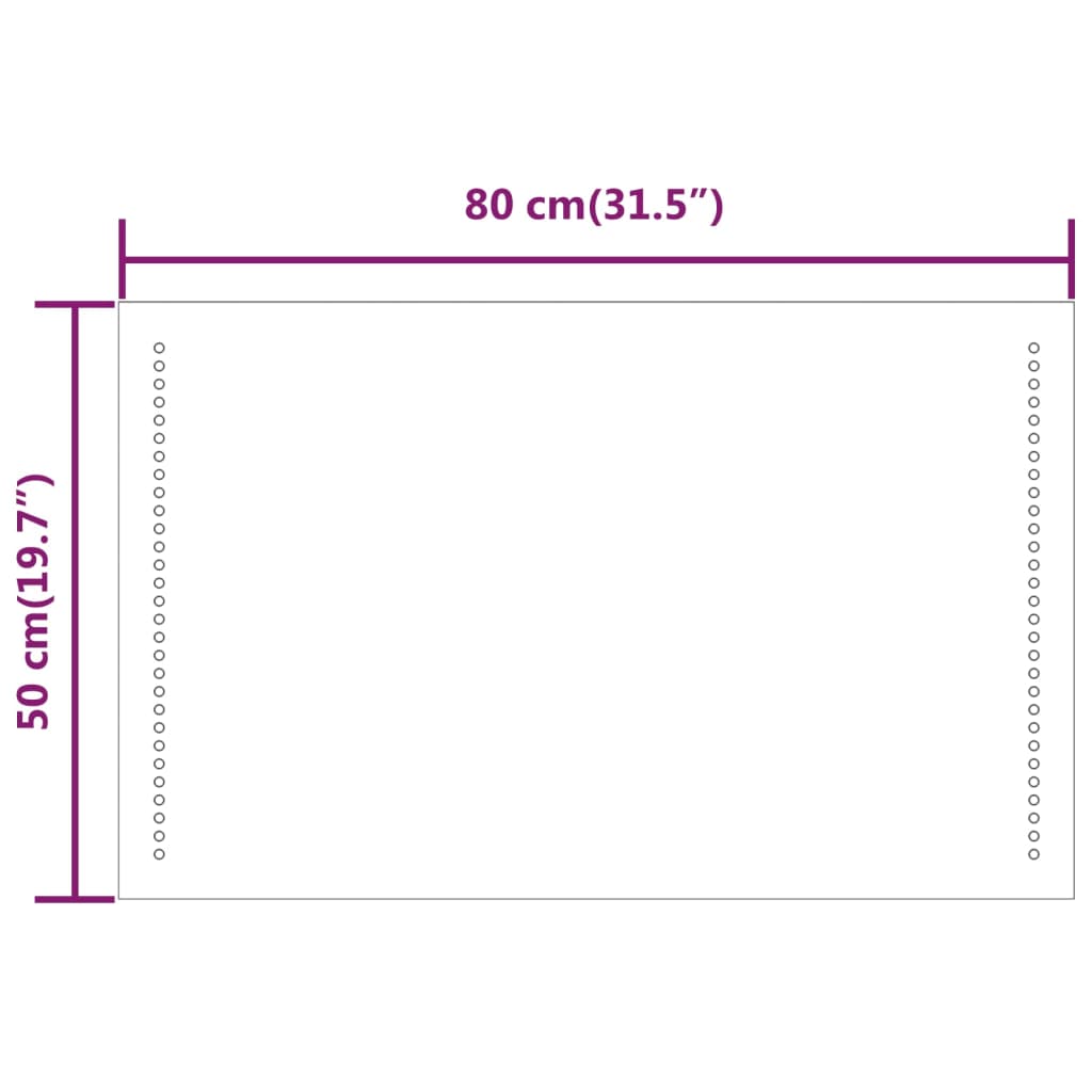 LED-es fürdőszobatükör 50x80 cm 11