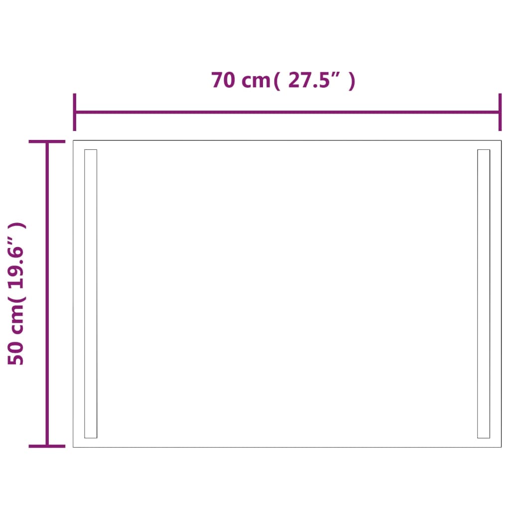 LED-es fürdőszobatükör 50 x 70 cm 5