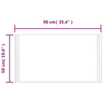 LED-es fürdőszobatükör 50x90 cm 5