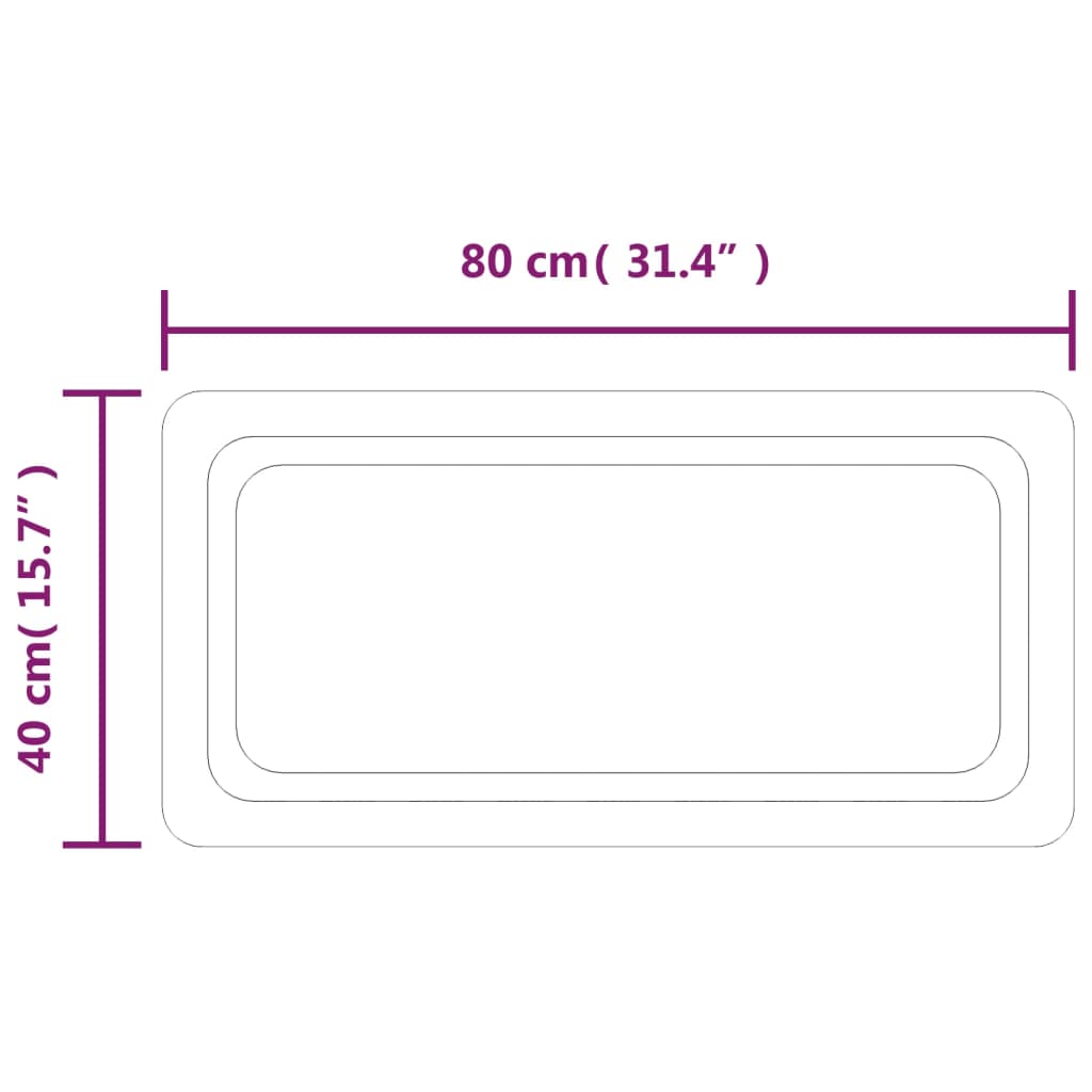 LED-es fürdőszobatükör 40x80 cm 5