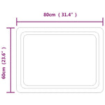 LED-es fürdőszobatükör 60x80 cm 5