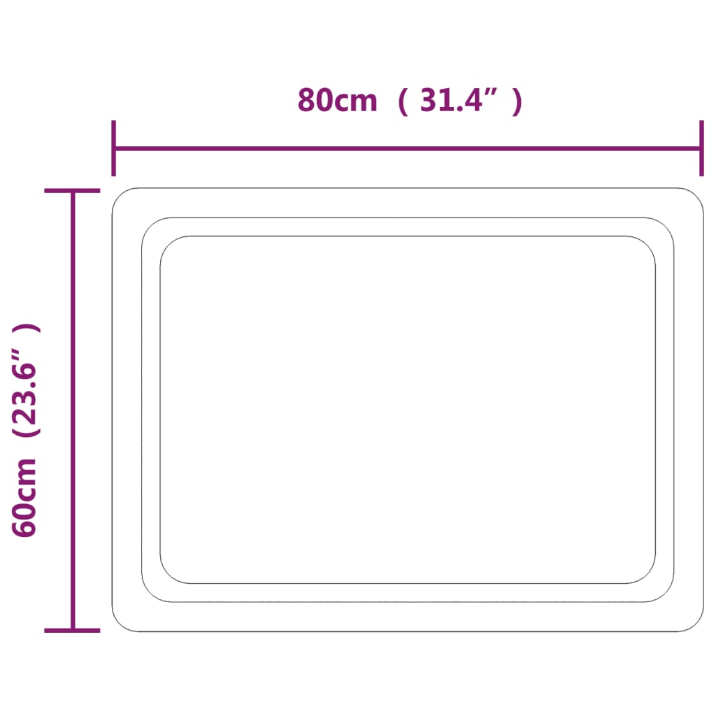 LED-es fürdőszobatükör 60x80 cm 5