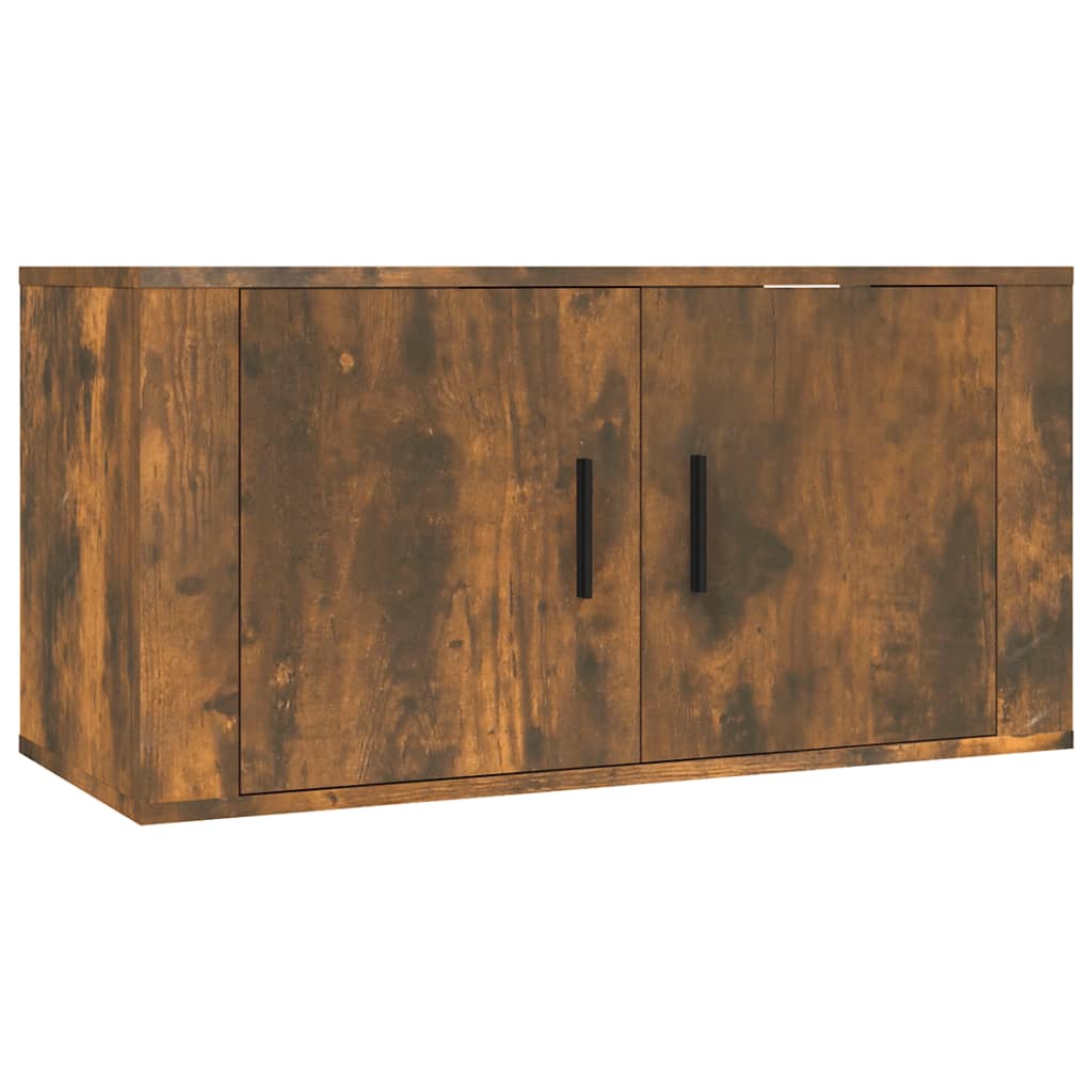Füstös tölgy színű fali TV-szekrény 80 x 34,5 x 40 cm 2