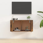 Füstös tölgy színű fali TV-szekrény 80 x 34,5 x 40 cm 3