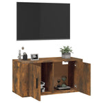 Füstös tölgy színű fali TV-szekrény 80 x 34,5 x 40 cm 9