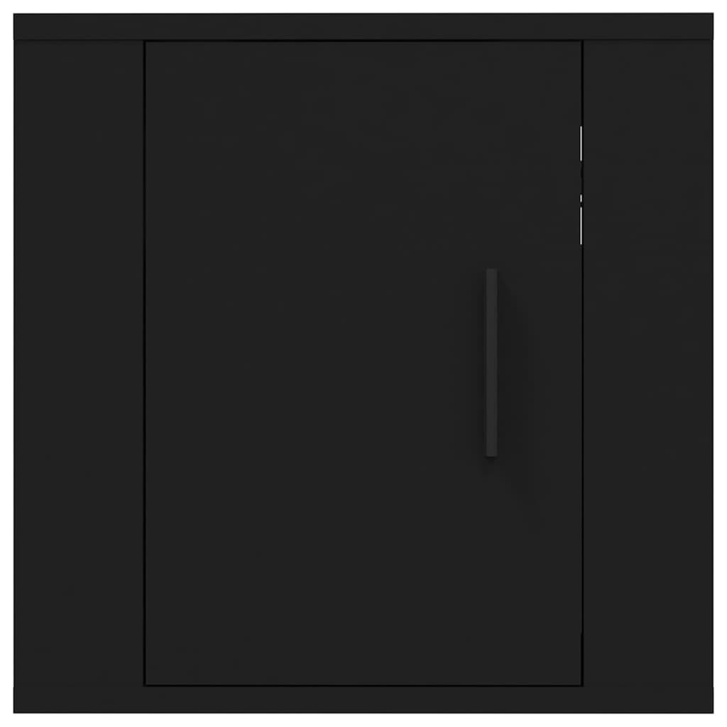 2 db fekete falra szerelhető TV-szekrény 40 x 34,5 x 40 cm 5