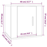 2 db sonoma tölgy fali TV-szekrény 40x34,5x40 cm 12