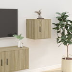 2 db sonoma tölgy fali TV-szekrény 40x34,5x40 cm 3