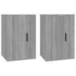2 db szürke sonoma falra szerelhető TV-szekrény 40x34,5x60 cm 2