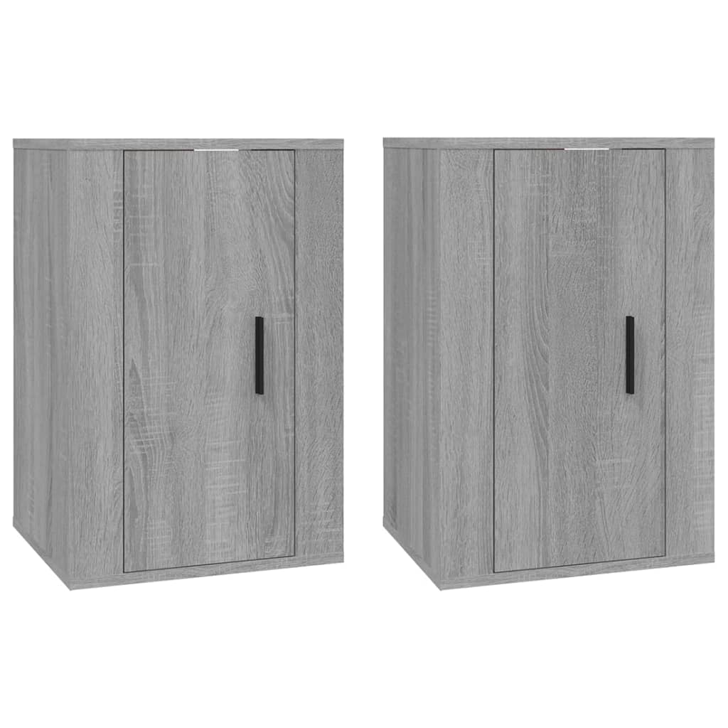 2 db szürke sonoma falra szerelhető TV-szekrény 40x34,5x60 cm 2
