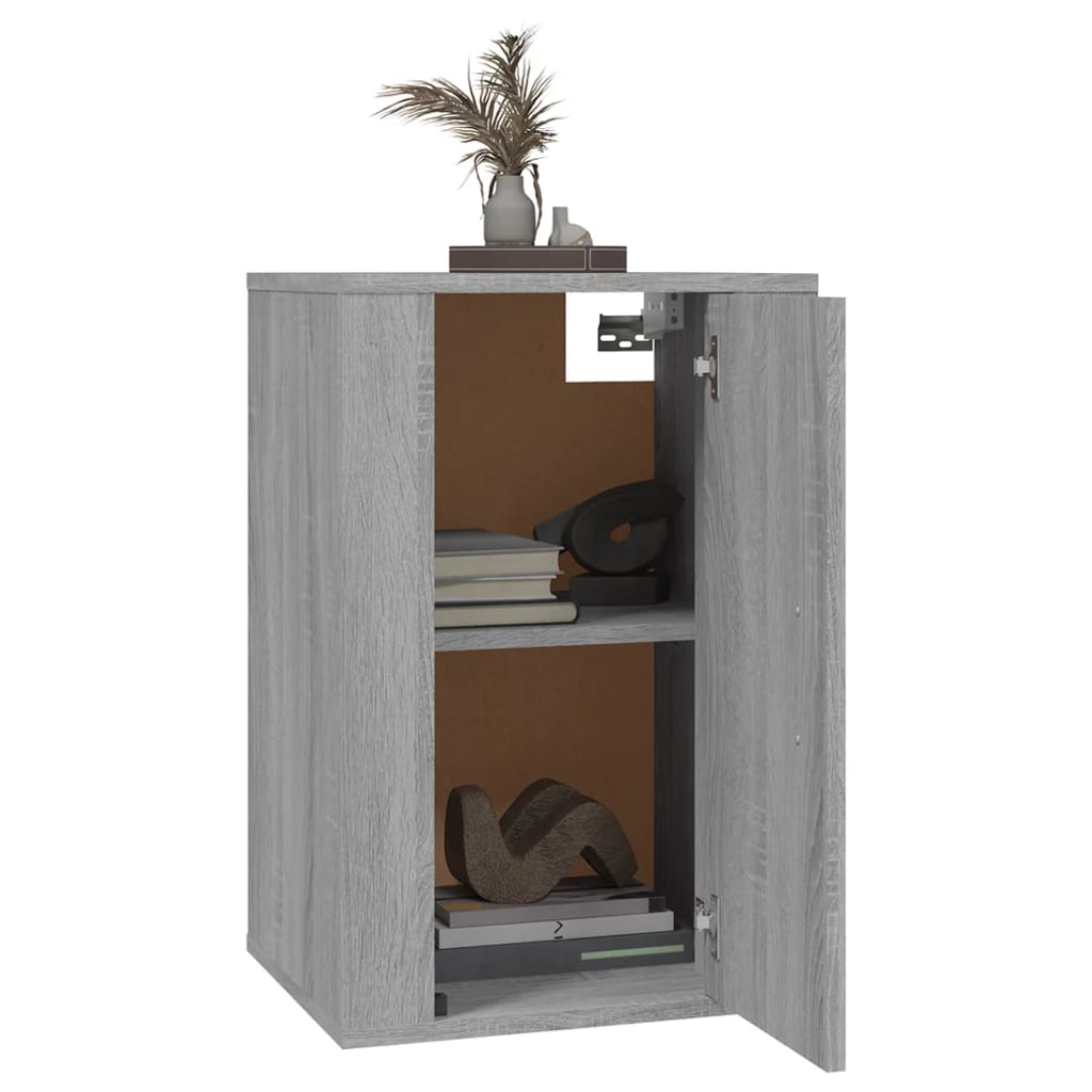 2 db szürke sonoma falra szerelhető TV-szekrény 40x34,5x60 cm 9