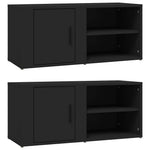 2 db fehér szerelt fa TV-szekrény 80x31,5x36 cm 2
