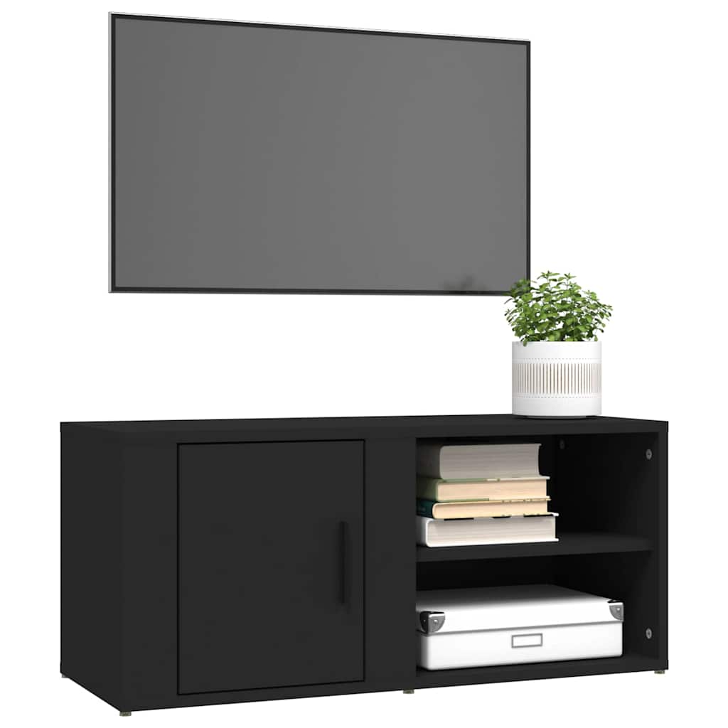 2 db fehér szerelt fa TV-szekrény 80x31,5x36 cm 4