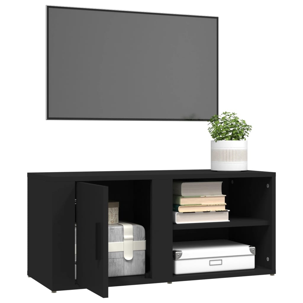 2 db fehér szerelt fa TV-szekrény 80x31,5x36 cm 5
