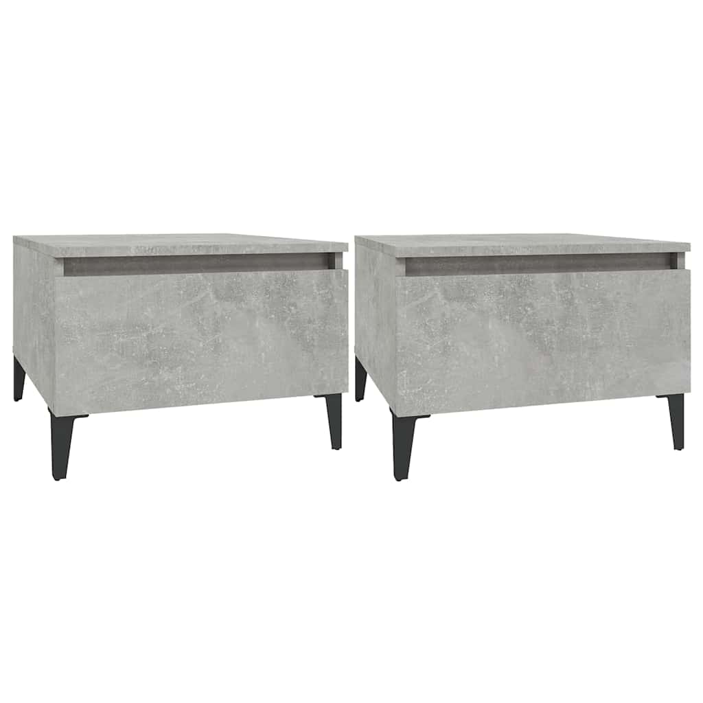 2 db betonszürke szerelt fa kisasztal 50x 46 x 35 cm 2