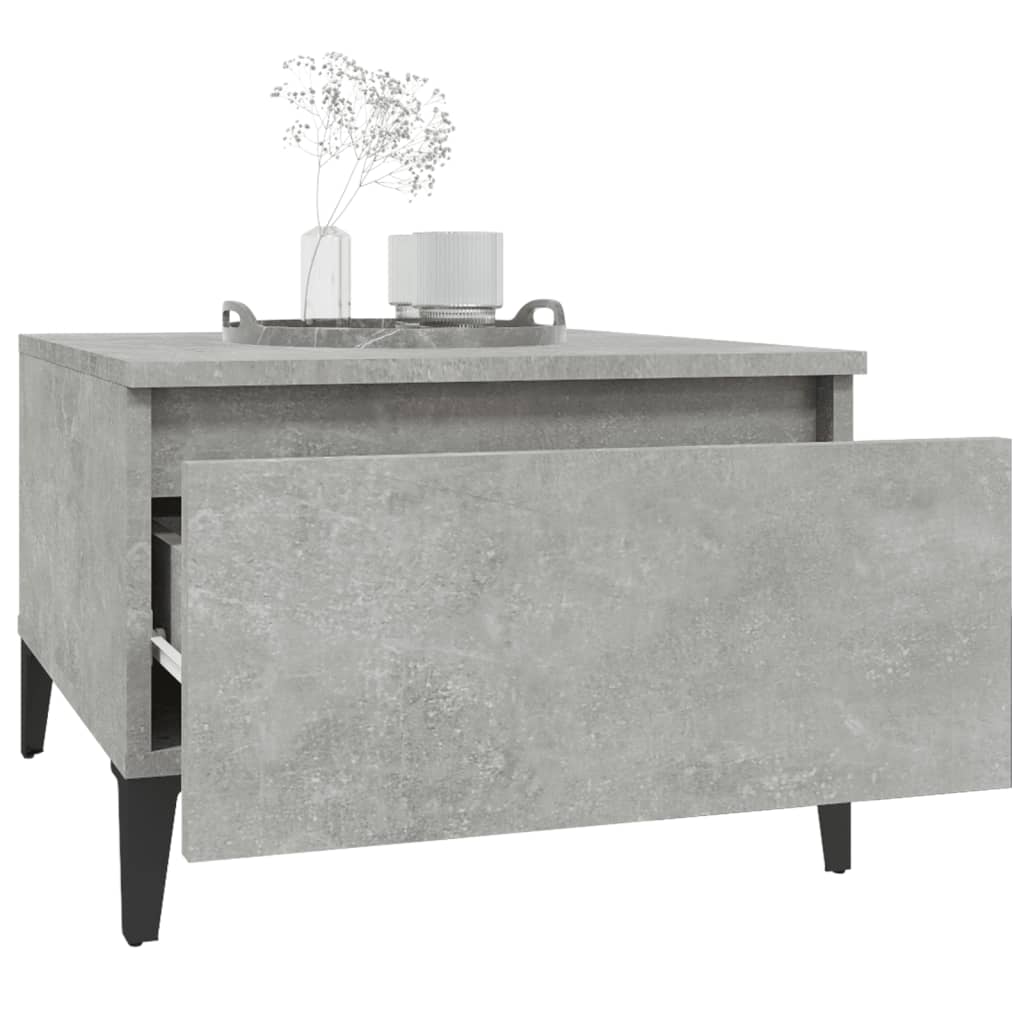 2 db betonszürke szerelt fa kisasztal 50x 46 x 35 cm 5