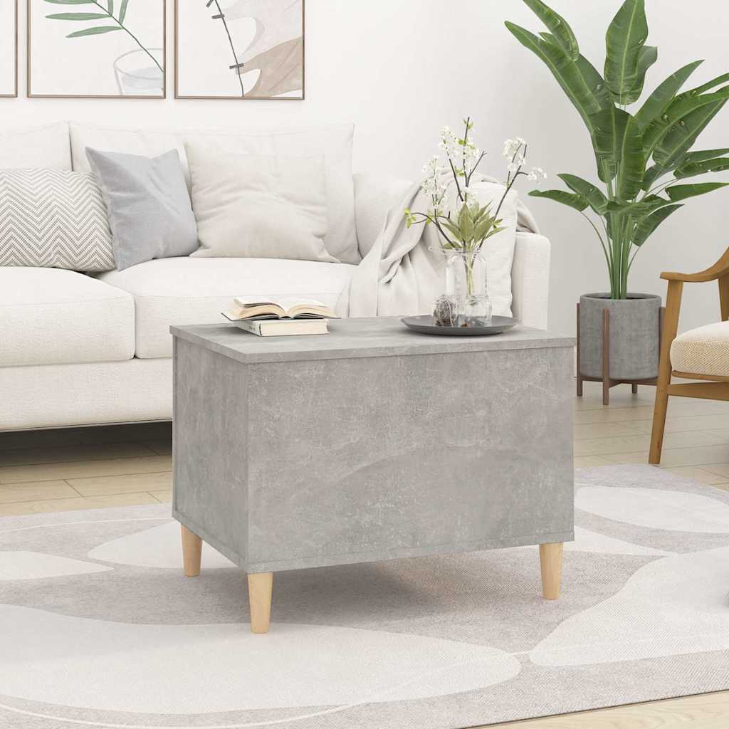 Betonszürke szerelt fa dohányzóasztal 60 x 44,5 x 45 cm 3