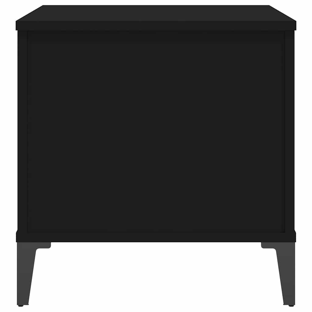 Fekete szerelt fa dohányzóasztal 60x44,5x45 cm 6