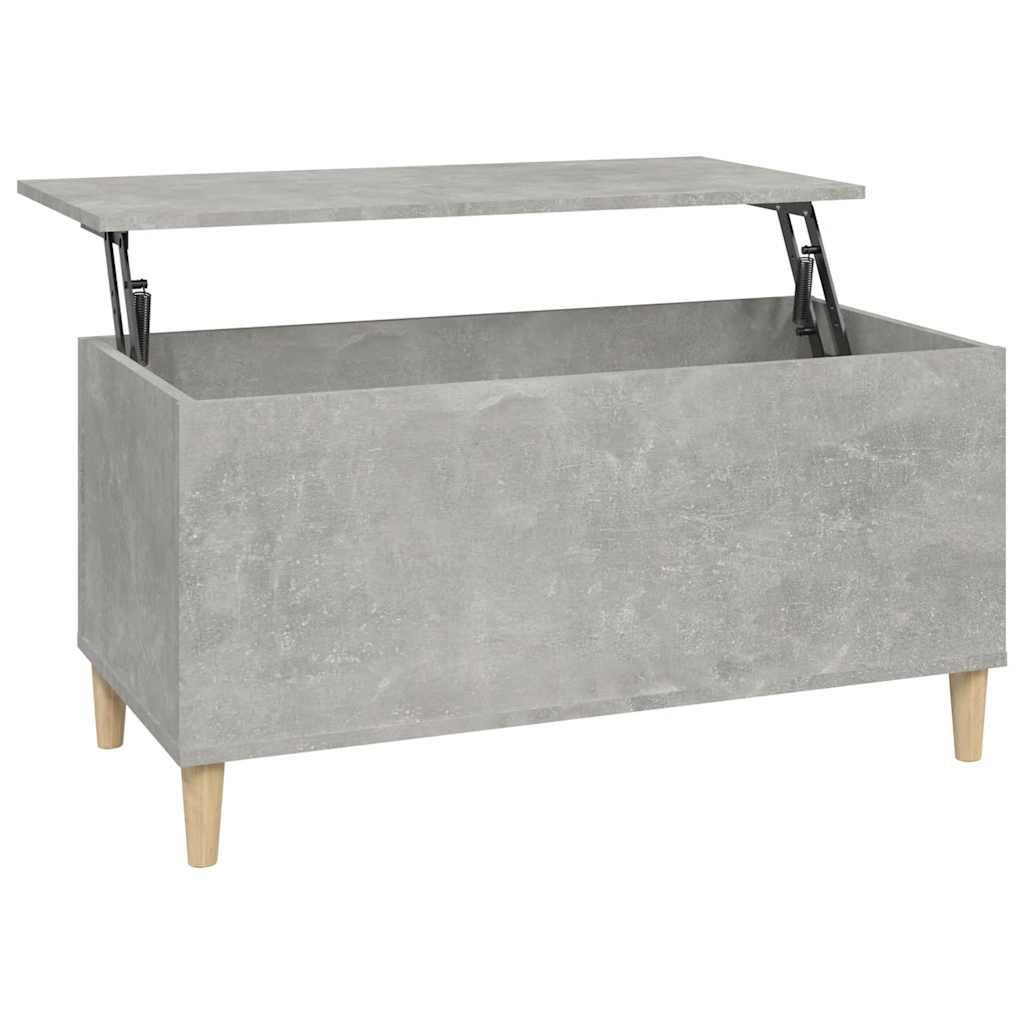 Betonszürke szerelt fa dohányzóasztal 90x44,5x45 cm 2