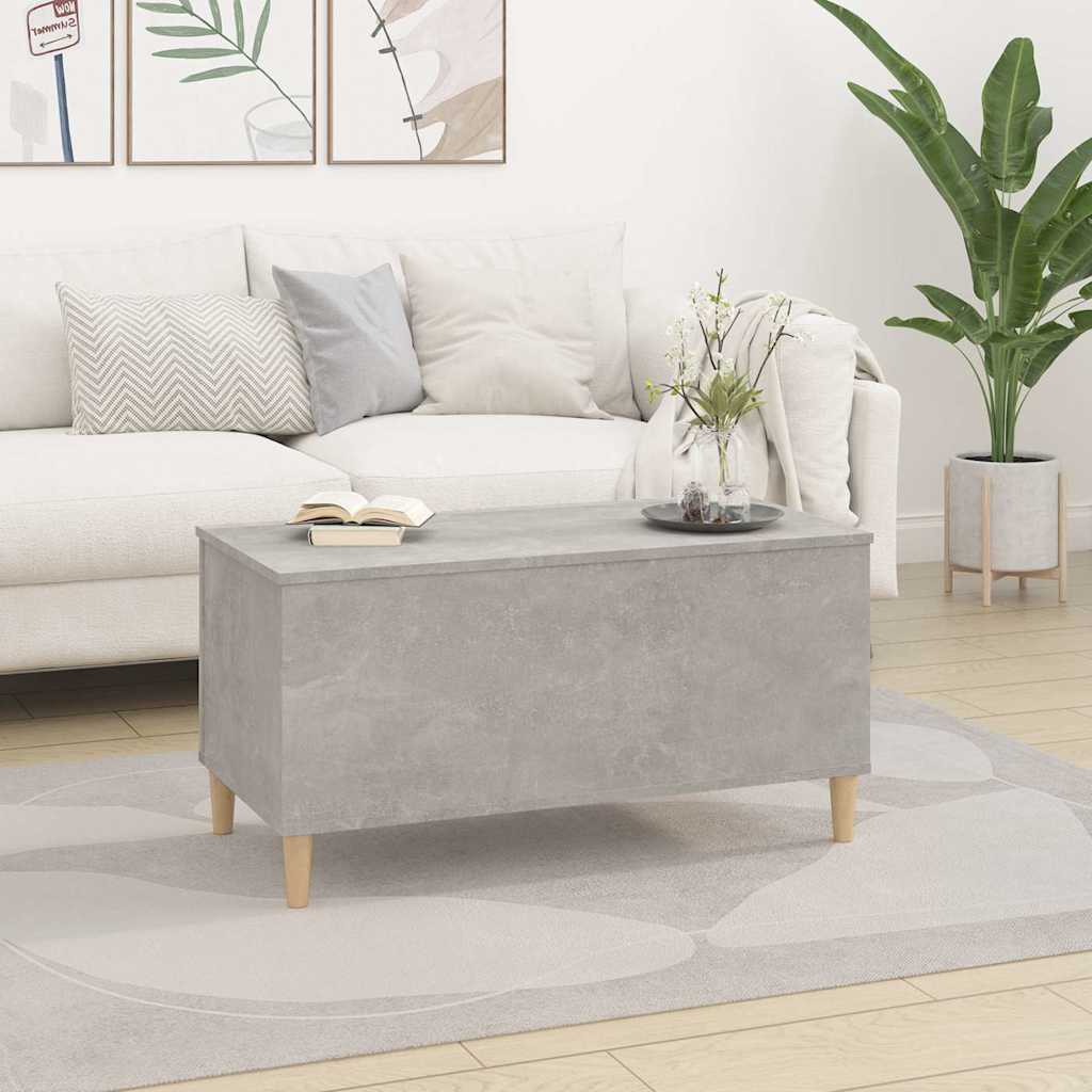 Betonszürke szerelt fa dohányzóasztal 90x44,5x45 cm 3