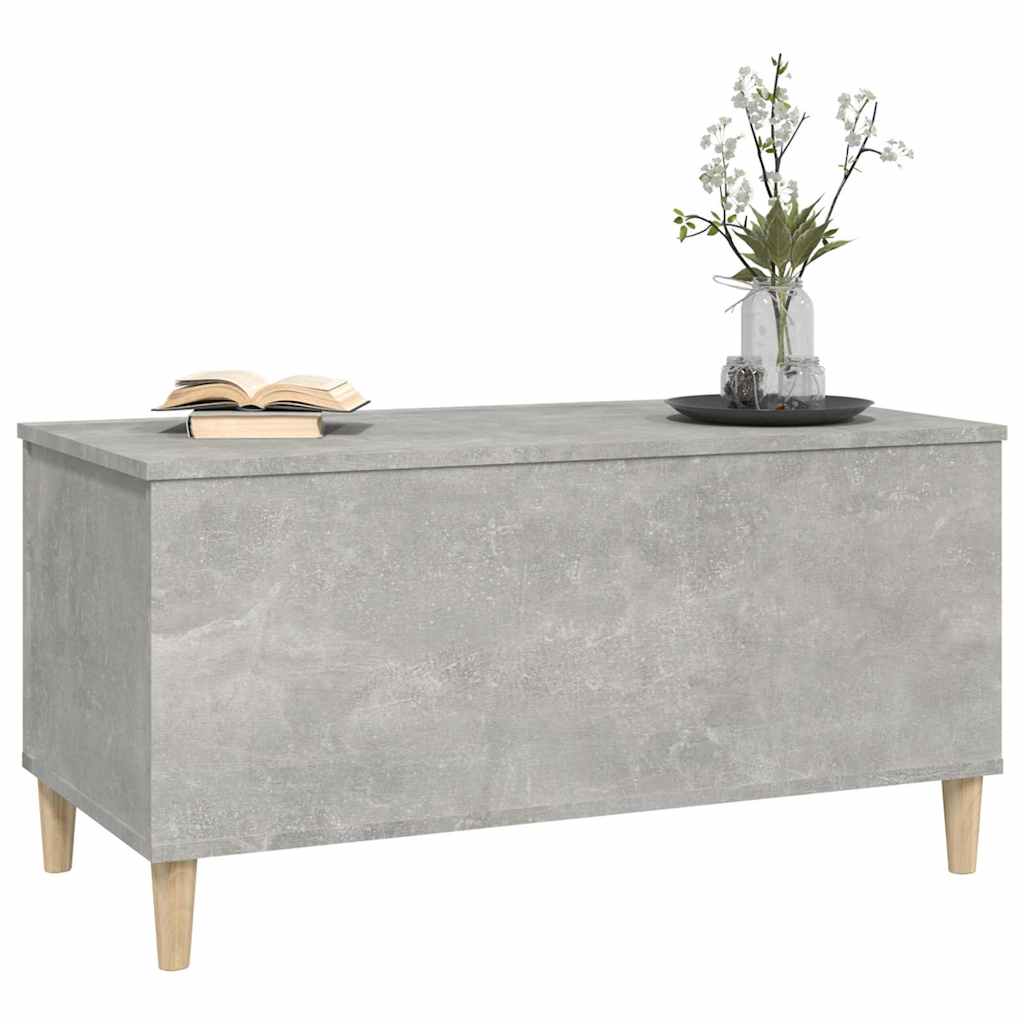 Betonszürke szerelt fa dohányzóasztal 90x44,5x45 cm 7