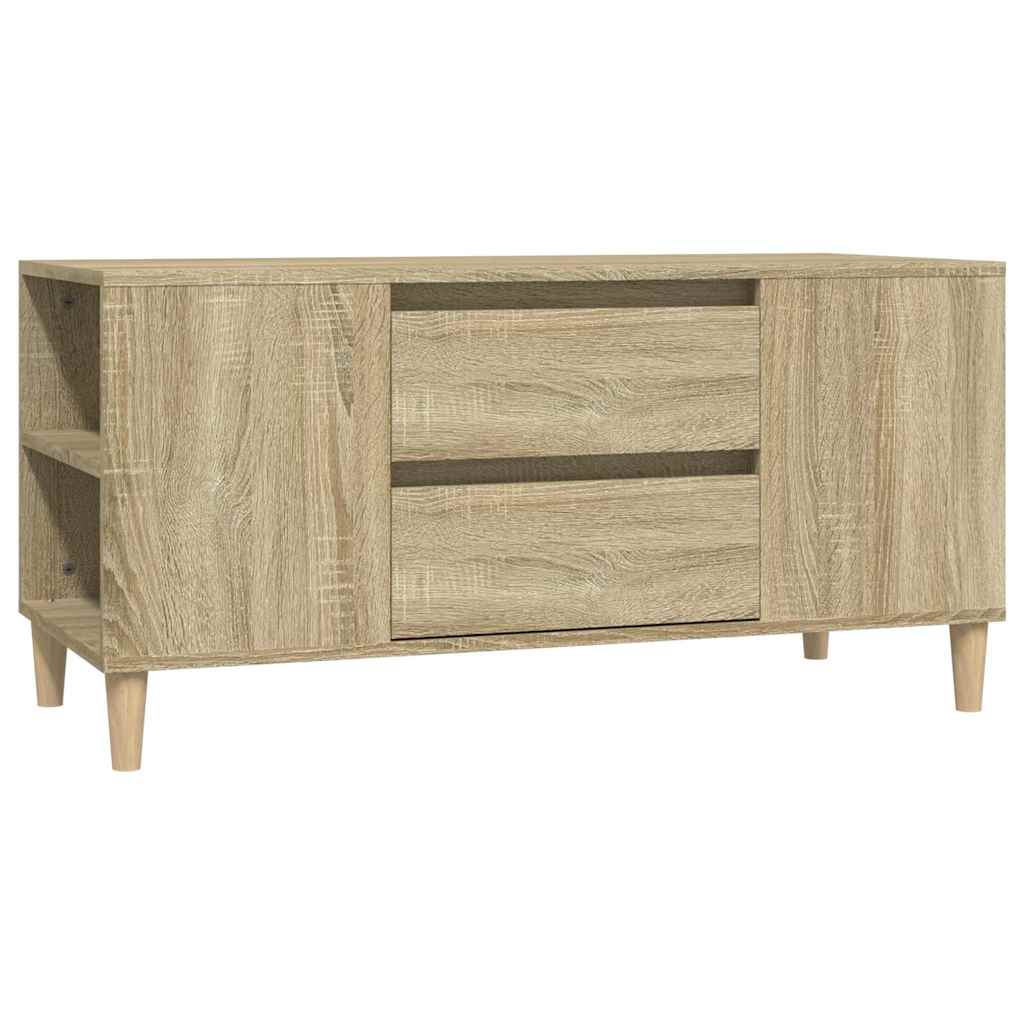 Sonoma tölgy színű szerelt fa fali TV-szekrény 102x44,5x50 cm 2