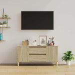 Sonoma tölgy színű szerelt fa fali TV-szekrény 102x44,5x50 cm 3