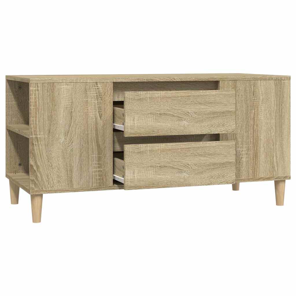 Sonoma tölgy színű szerelt fa fali TV-szekrény 102x44,5x50 cm 6