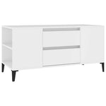 Fehér szerelt fa TV-szekrény 102x44,5x50 cm 2