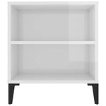 Fehér magasfényű szerelt fa TV-szekrény 102x44,5x50 cm 8