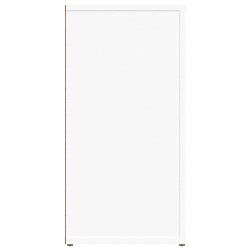Fehér szerelt fa tálalószekrény 100x30x59,5 cm 7