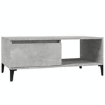 Betonszürke szerelt fa dohányzóasztal 90x50x36,5 cm 2