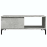 Betonszürke szerelt fa dohányzóasztal 90x50x36,5 cm 5