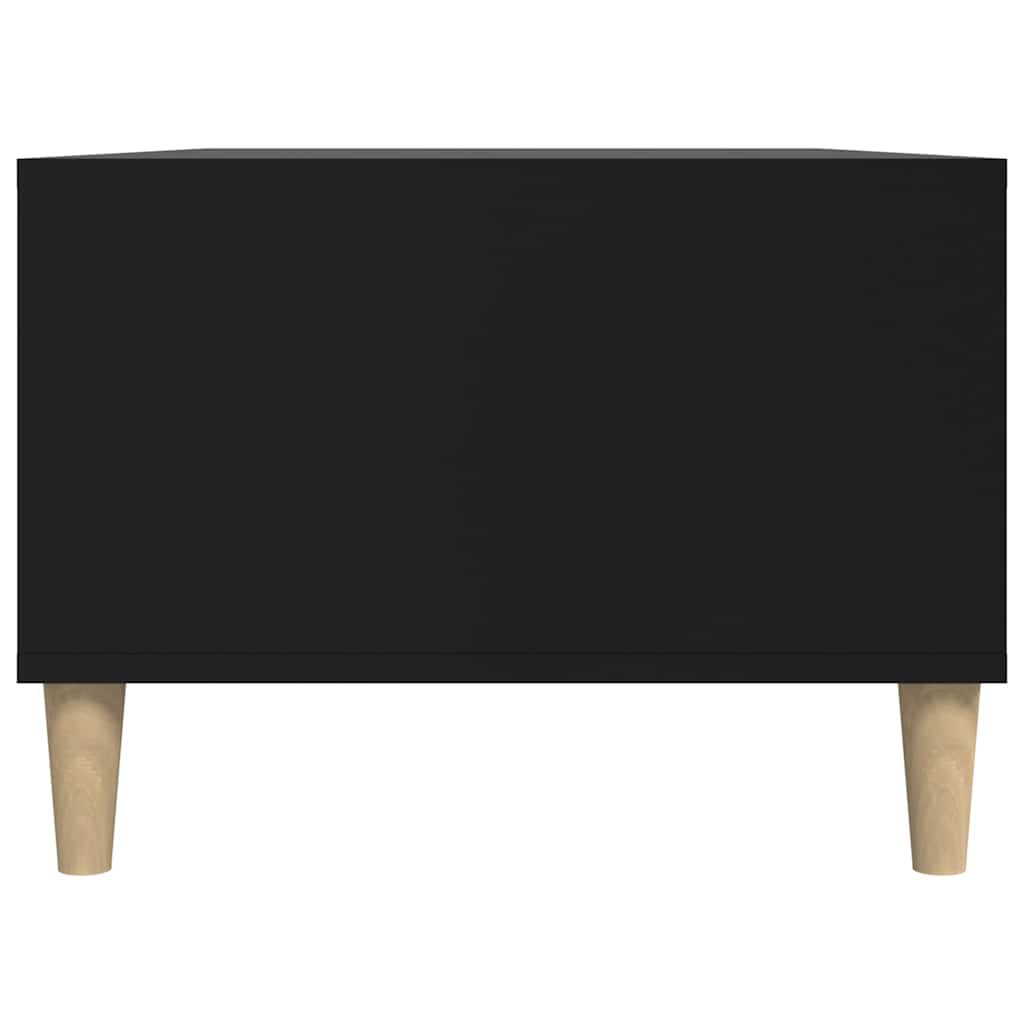 Fekete szerelt fa dohányzóasztal 90x50x36,5 cm 8