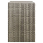 Szürke polyrattan dupla kerekeskuka tárolófészer 140x80x117 cm 5